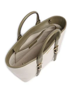 Moore Handtasche Canvas beige/grün