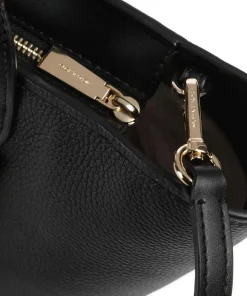 Moore Handtasche genarbtes Rindsleder schwarz