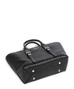 Moore Handtasche genarbtes Rindsleder schwarz