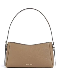 Moore Schultertasche genarbtes Rindsleder braun