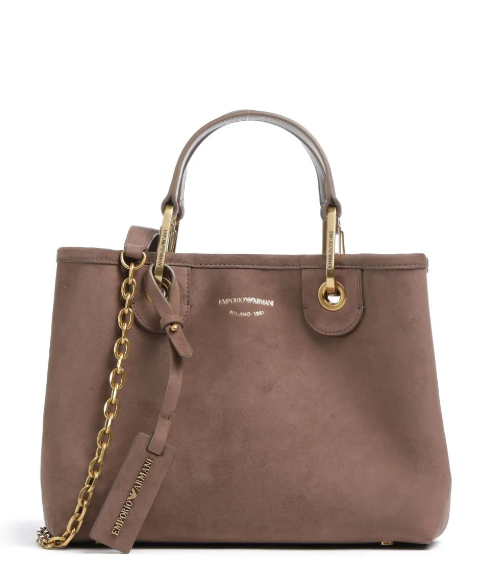 My EA Handtasche aufgerautes Rindsleder braun