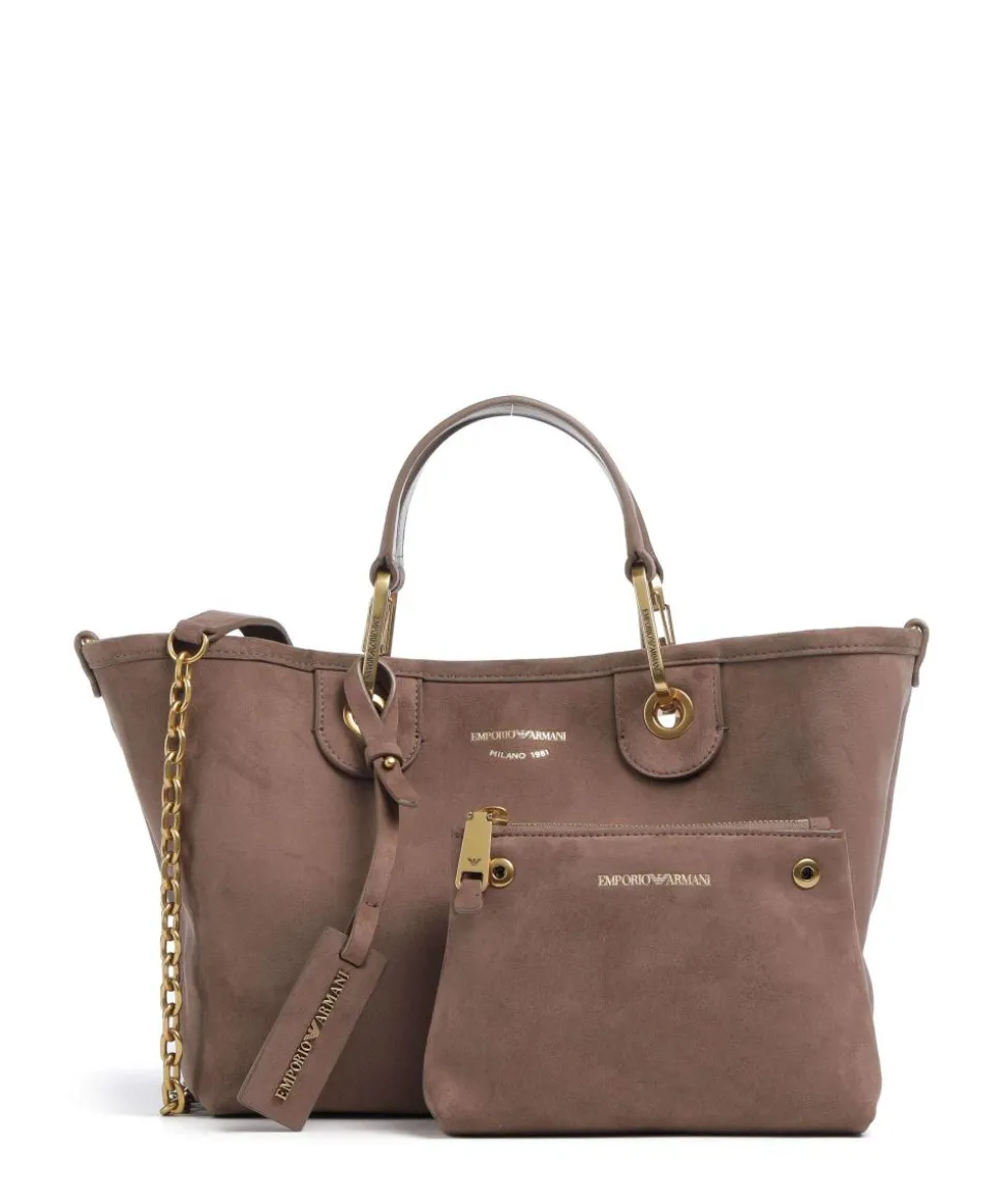 My EA Handtasche aufgerautes Rindsleder braun