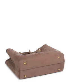 My EA Handtasche aufgerautes Rindsleder braun