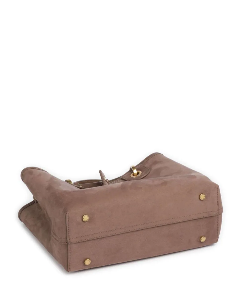 My EA Handtasche aufgerautes Rindsleder braun