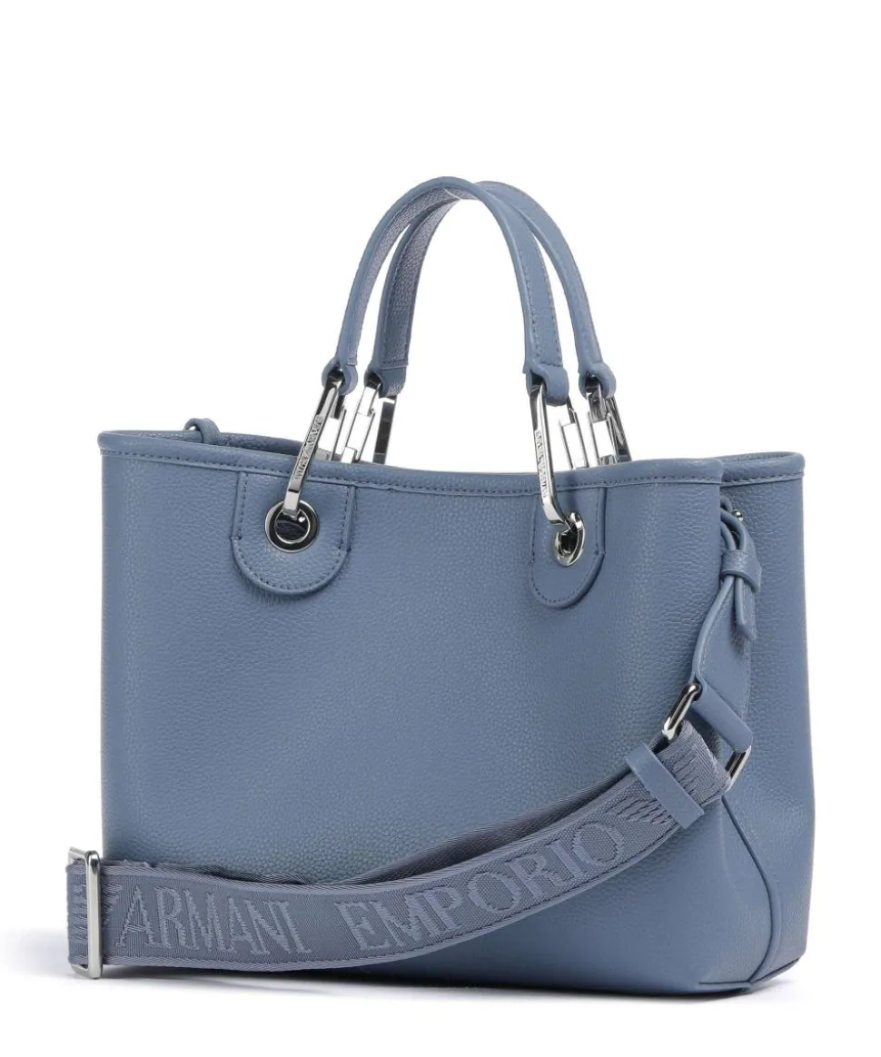 My EA Handtasche Lederimitat blaugrau