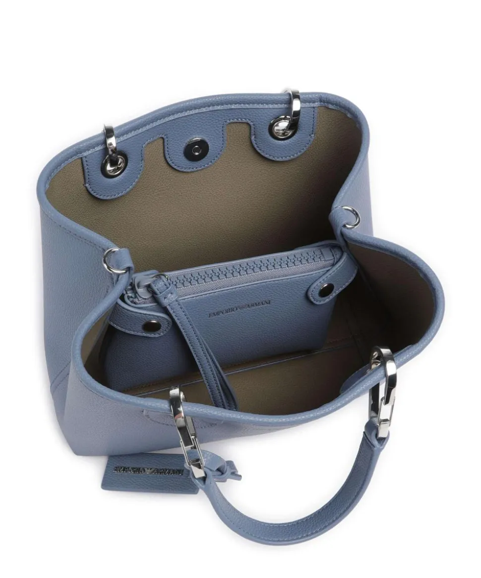 My EA Handtasche Lederimitat blaugrau