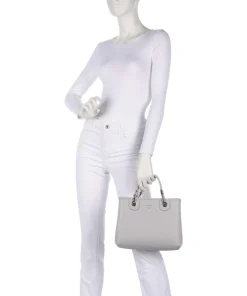 My EA Handtasche Lederimitat hellgrau