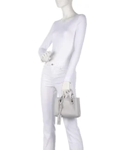 My EA Handtasche Lederimitat hellgrau