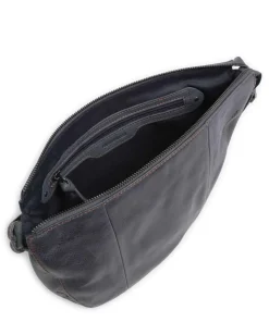 My old Friend Schultertasche genarbtes Leder blau