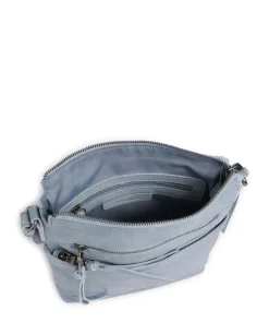 My old Friend Umhängetasche genarbtes Leder blaugrau