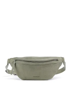 My old Friend Umhängetasche genarbtes Leder graugrün