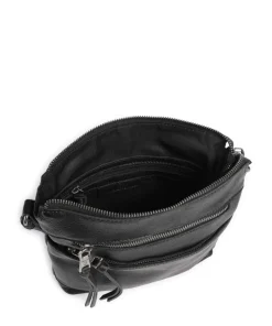 My old Friend Umhängetasche genarbtes Leder schwarz