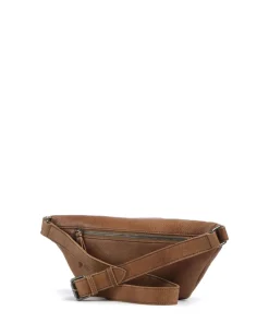 My old Friend Umhängetasche genarbtes Leder karamellbraun