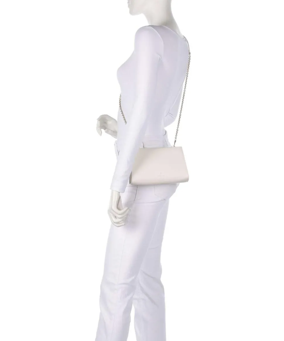 Myfurla Mini Umhängetasche fein genarbtes Leder weiß