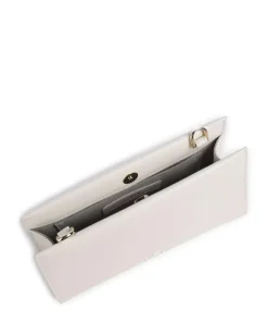 Myfurla Mini Umhängetasche fein genarbtes Leder weiß