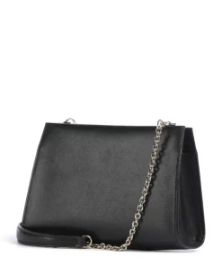 Myfurla Mini Umhängetasche fein genarbtes Leder schwarz