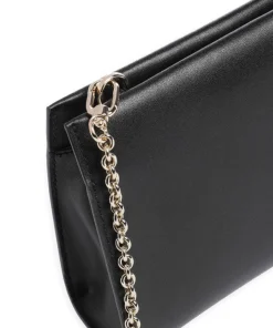 Myfurla Mini Umhängetasche fein genarbtes Leder schwarz