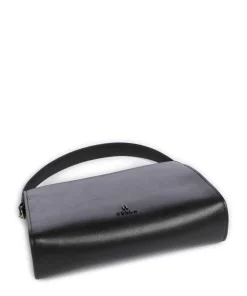 Myfurla Mini Umhängetasche fein genarbtes Leder schwarz