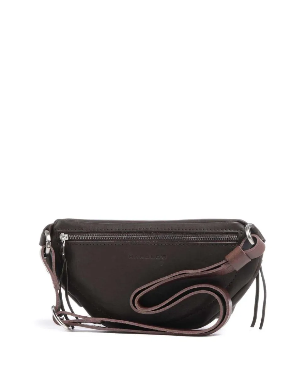 Nabuku Gürteltasche fein genarbtes Rindsleder dunkelbraun