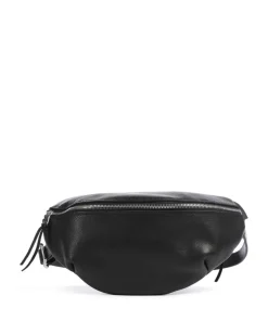 Nabuku Gürteltasche fein genarbtes Rindsleder schwarz