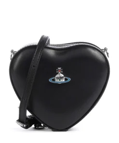 Nappa Mini Heart Umhängetasche Lammleder schwarz