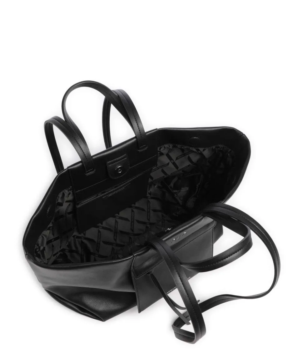 Natalie M Shopper Lederimitat schwarz