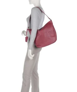 Natural Norah Beuteltasche genarbtes Rindsleder pink