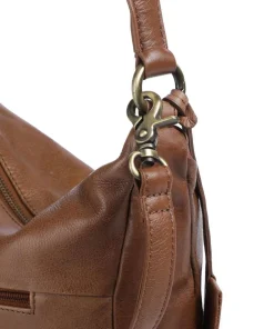 Natural Norah Beuteltasche genarbtes Rindsleder braun