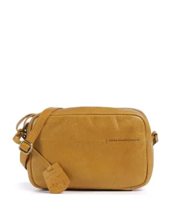 Natural Norah Umhängetasche genarbtes Rindsleder senfgelb