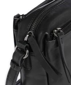 Nelson 1 Umhängetasche genarbtes Leder schwarz