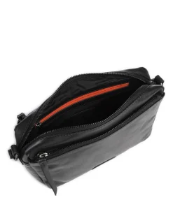 Nelson 1 Umhängetasche genarbtes Leder schwarz