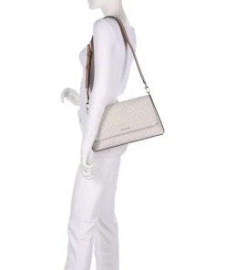 Nessa Large Schultertasche Lederimitat creme