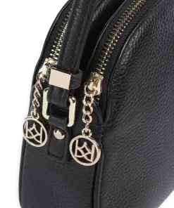 Netti Umhängetasche genarbtes Rindsleder schwarz