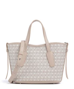 Never Without Bag Monogram Handtasche Baumwolle weiß