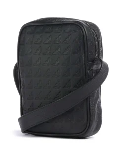 New Minorca Umhängetasche geprägtes Kalbsleder schwarz