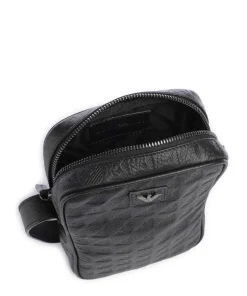 New Minorca Umhängetasche geprägtes Kalbsleder schwarz