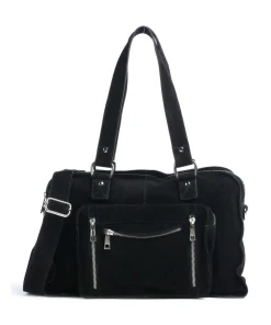 New Suede Mille Shopper aufgerautes Leder schwarz