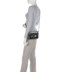 New Zealand Helena Umhängetasche geprägtes Leder schwarz