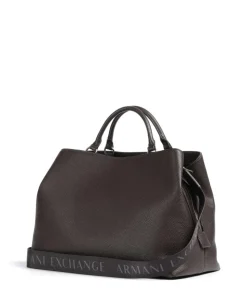 Nicole L Handtasche Lederimitat dunkelbraun