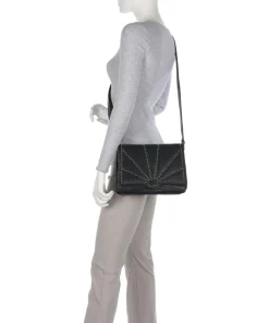 Night Stories Umhängetasche Rindsleder schwarz