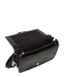 Night Stories Umhängetasche Rindsleder schwarz