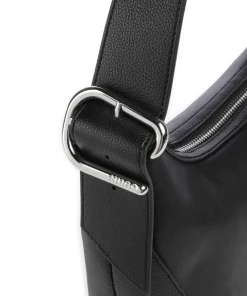 Ninda Beuteltasche Lederimitat schwarz