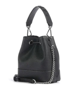 Ninon Mini Bucket bag genarbtes Rindsleder schwarz