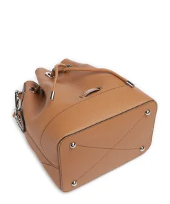 Ninon S Bucket bag genarbtes Rindsleder camel
