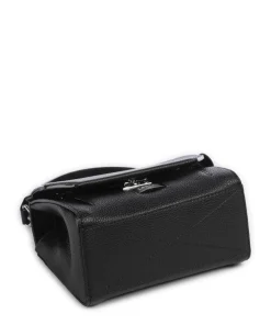 Ninon S Schultertasche genarbtes Rindsleder schwarz