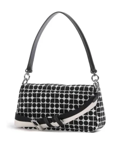 Noel Schultertasche recyceltes Polyester schwarz/weiß