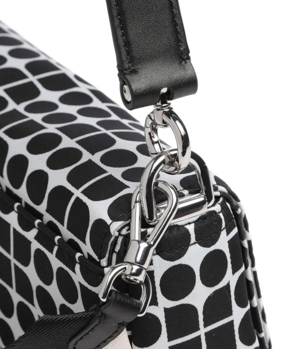 Noel Schultertasche recyceltes Polyester schwarz/weiß