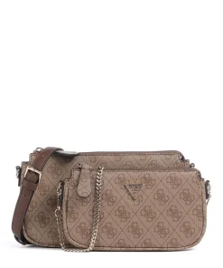 Noelle 4G Logo Schultertasche Lederimitat hellbraun