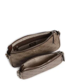 Noelle 4G Logo Schultertasche Lederimitat hellbraun