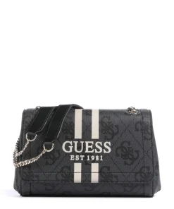 Noelle 4G Logo Schultertasche Lederimitat dunkelgrau